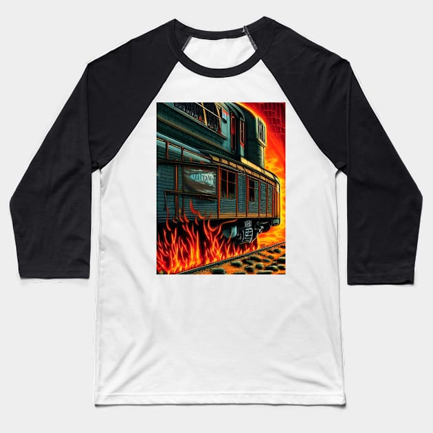 Hell on Wheels Baseball T-Shirt by BryanWhipple